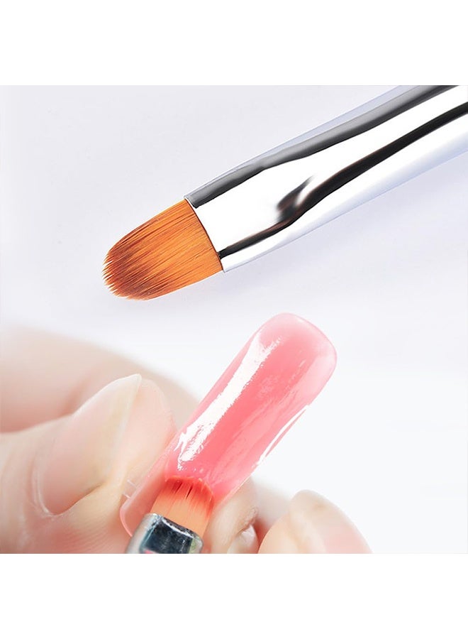 مجموعة من 3 فرش وأدوات تنظيف أظافر من الفولاذ المقاوم للصدأ، تتضمن فرشاة وملتقطة مزدوجة الأطراف من البولي جل، مثالية لخلط البولي جل، ووضع طلاء الأظافر، وفن تزيين الأظافر، مناسبة للاستخدام المنزلي وصالونات التجميل. - Image 5